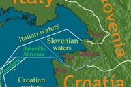 Mapa chorvatsko-slovinských hranic Mapa chorvatsko-slovinských hranic