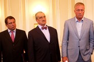 Jiří Paroubek, Karel Schwarzenberg a Mirek Topolánek Jiří Paroubek, Karel Schwarzenberg a Mirek Topolánek