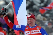 Luk� Bauer s vlajkou
