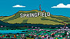 Panoramatický pohled na kreslený Springfield. Měst se stejným jménem je v USA několik
