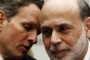 Americk� minister financi� Timothy Geither a prezident FEDu Ben Bernanke. Sn�mka: Reuters
