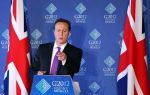 David Cameron na summitu G-20 v Mexiku