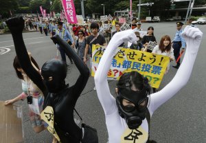 Protesty proti jaderným elektrárnám v Japonsku