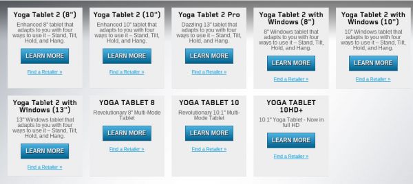 lenovo yoga tablet web