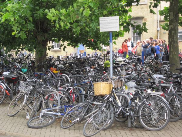 Cyklist v Cambridge
