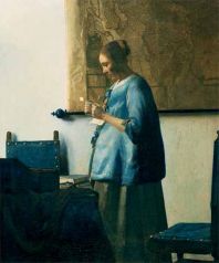 Johannes Vermeer, Mlad ena v modrm (tak tenka), kolem roku 1663