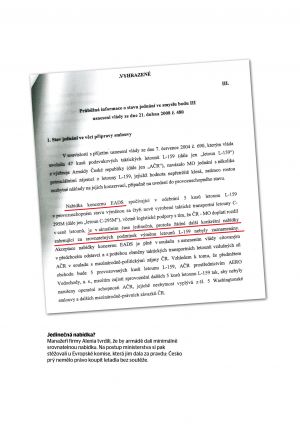 Tajn dokumenty, podle nich Topolnkv kabinet rozhodoval o nkupu letadel Casa