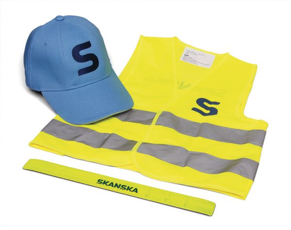 Reklamní reflexní předměty s logem Skanska od výrobce Silic Média.