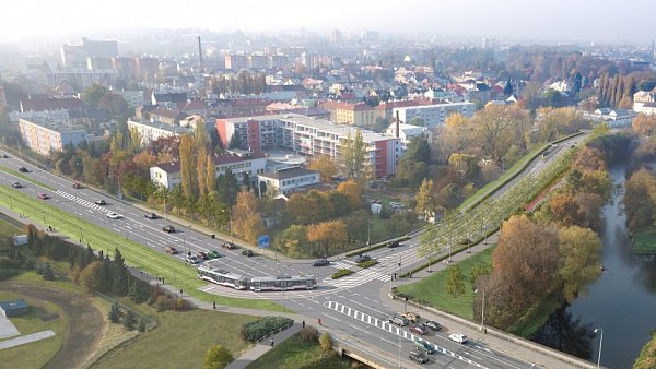 Jižní spojka na nové tramvajové trati v Olomouci