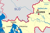 Mapa, Chorvatsko, Slovinsko