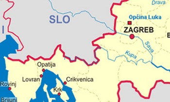 Mapa, Chorvatsko, Slovinsko Mapa, Chorvatsko, Slovinsko