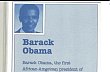 Sn�mek p�ebalu knihy s medailonkem Baracka Obamy