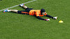 Brankář Chelsea Petr Čech na tréninku před finále Ligy mistrů v Mnichově.
