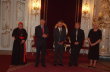 Signatáři memoranda zleva: kardinál Dominik Duka OP, Joel Ruml, Eduard Kavala, František Winter a Jana Juřenčáková. Foto: Martin Bouška