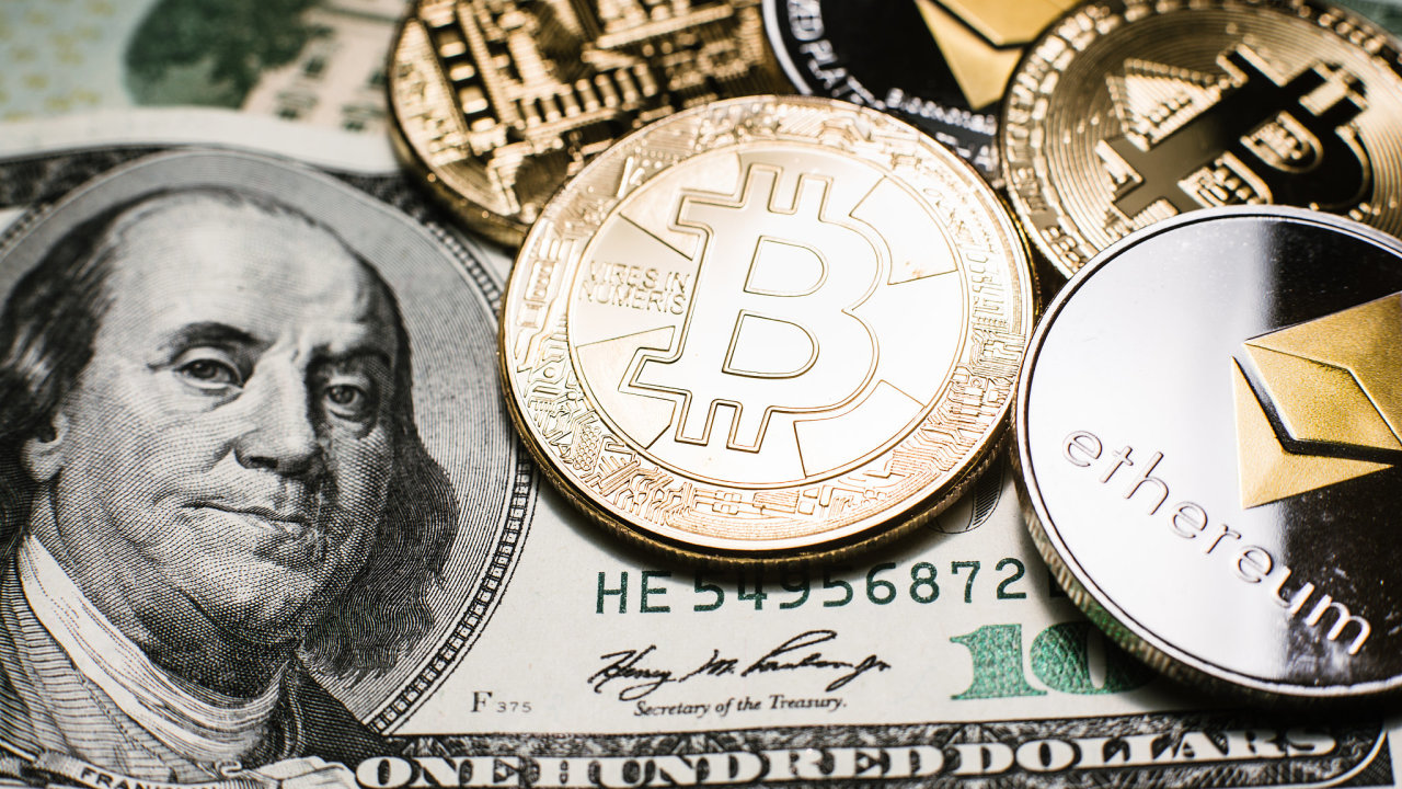 kryptoměny, bitcoin, dolar