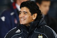 Diego Maradona se raduje z vhry svch svenc.