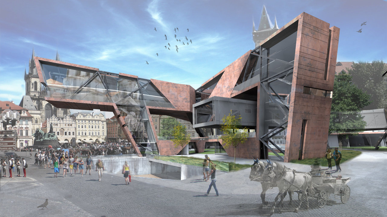 Dostavba Staromstsk radnice podle student architektury