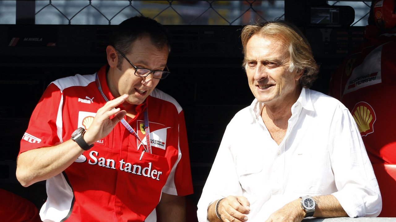 Stefano Domenicali, f stje Ferrari ve F1, a f stejnojmenn automobilky Luca Cordero di Montezemolo