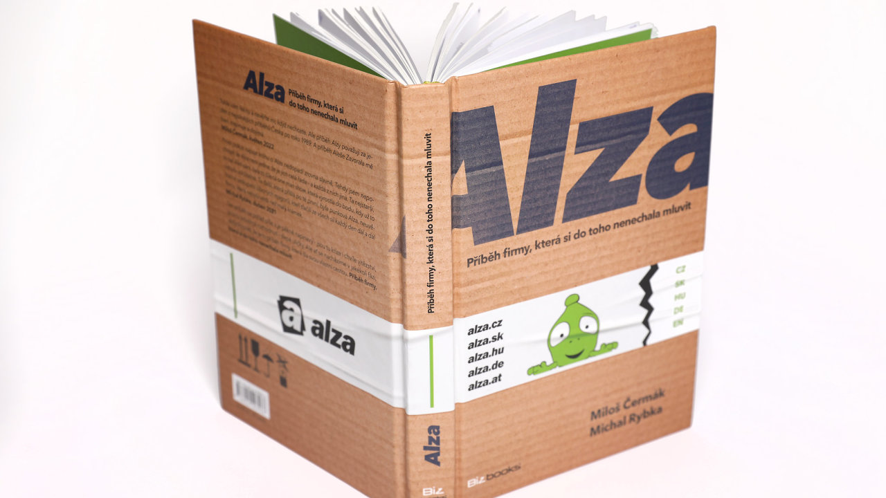 Reprodukce publikace Alza (Pøíbìh firmy, která si do toho nenechala mluvit) od autorù Miloše Èermáka a Michala Rybky.