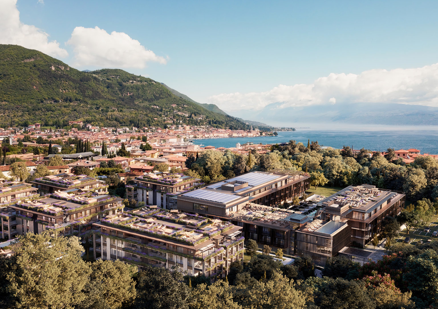Bird eye view resort lake garda (Foto: komerční článek) Bird eye view resort lake garda