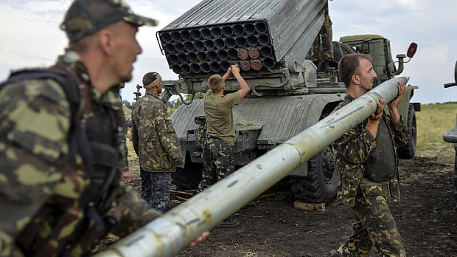 Nasazen raket Grad na Ukrajin