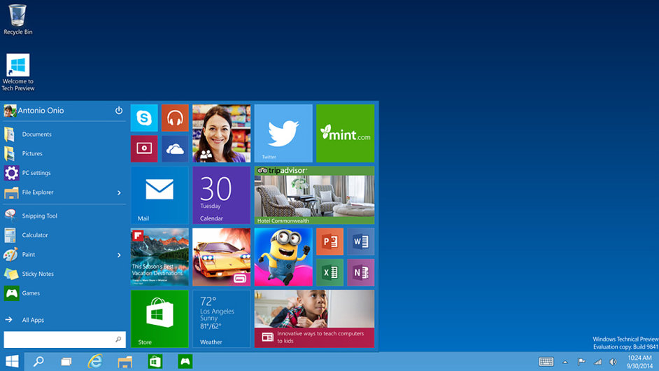 Takhle bude asi vypadat nov menu Start ve Windows 10