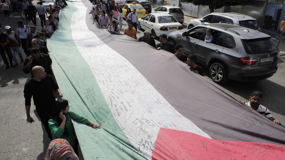 Palestinsk vlajka, ilustran foto