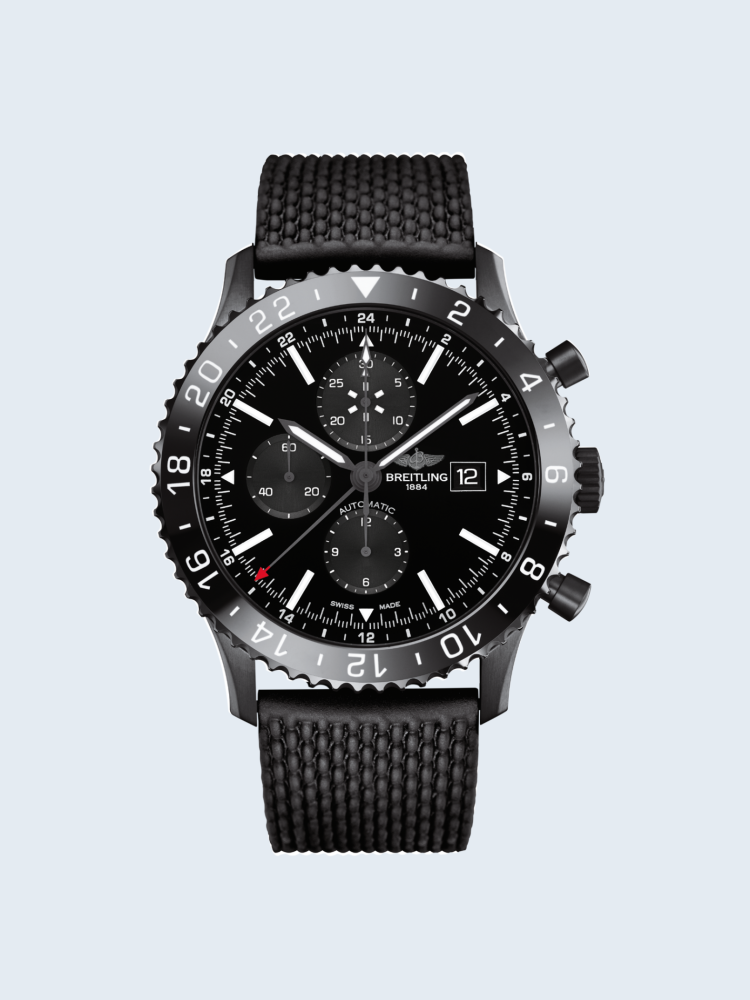 Hodinky Chronoliner Blacksteel od firmy BREITLING. Černou barvu i design 50. a 60. let prověřil čas dokonale. BREITLING svým modelem hodinek Chronoliner Blacksteel míří na ty, kdo si váží nadčasového stylu a nejpreciznější techniky.
Cena 211 800 Kč.