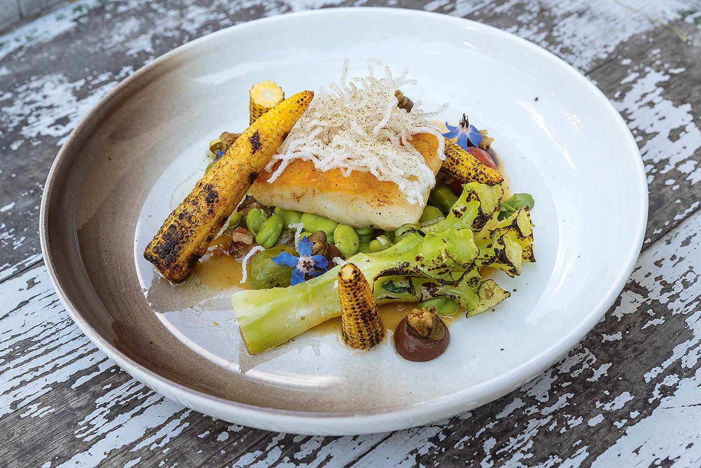 Treska, olivy, kapary, kukuřice, fava fazole, brokolice, Guanciale (Foto: Lukáš Bíba) jarvis_5953a73a498e5f1ebfc8cd21.jpeg