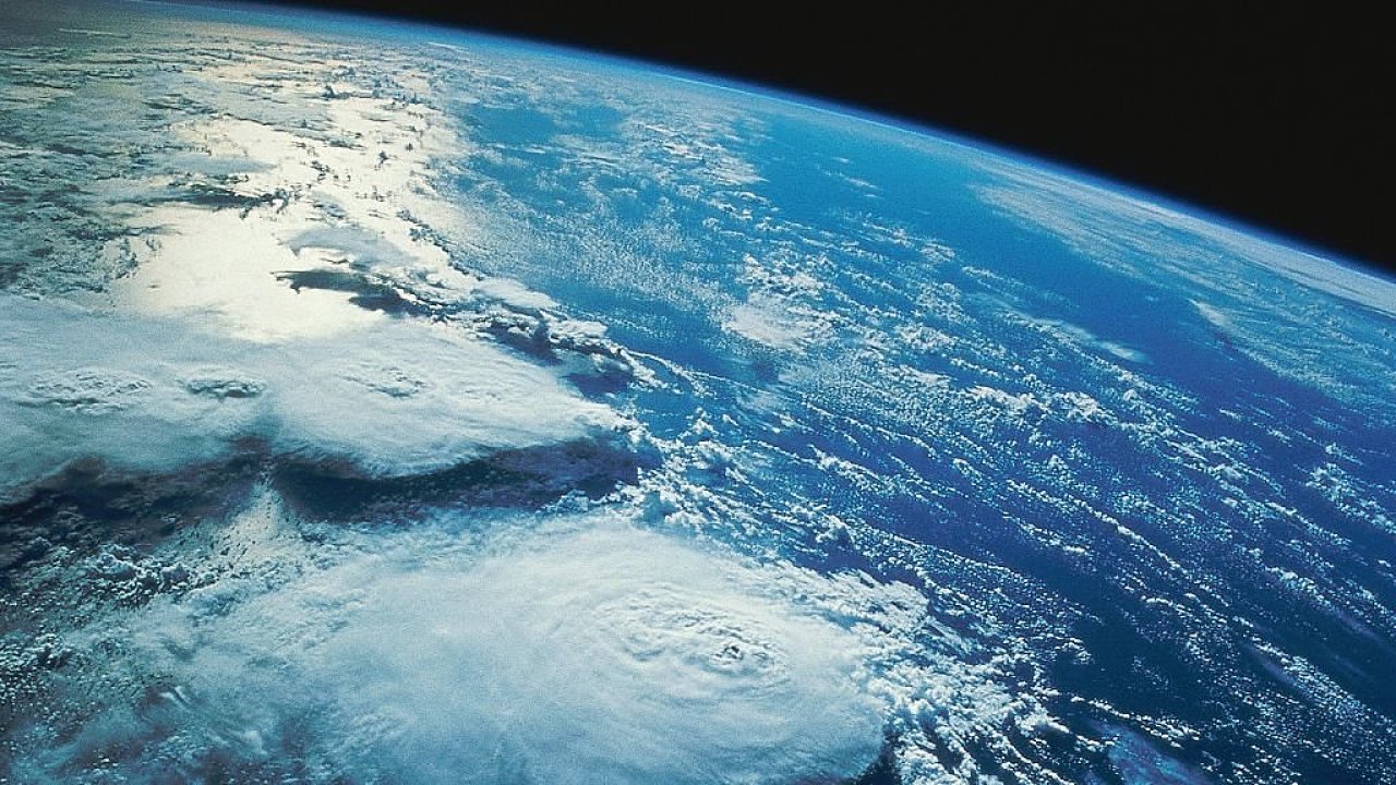 Pohled na Zemi z vesm�ru, ilustra�n� foto