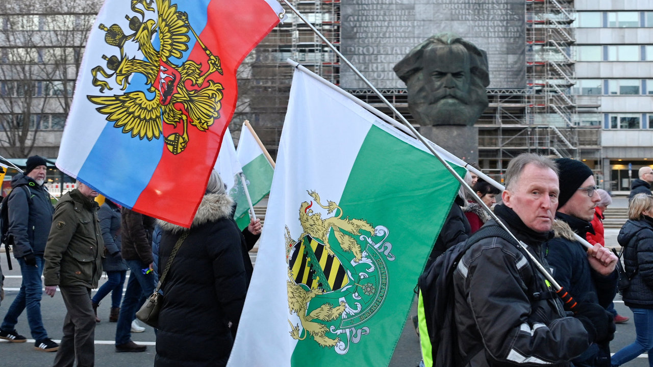 Chemnitz, demonstrace, pravice, Rusko