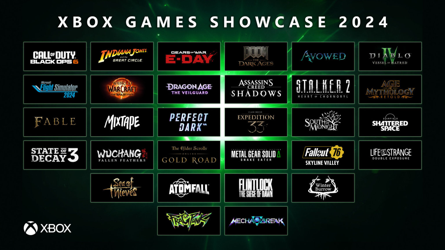 Shrnut novinek ukzanch na akci Xbox Game Showcase 2024