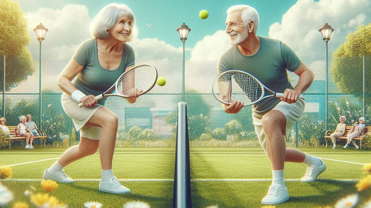 Tenis vám může prodloužit život až o deset let (ilustrace).