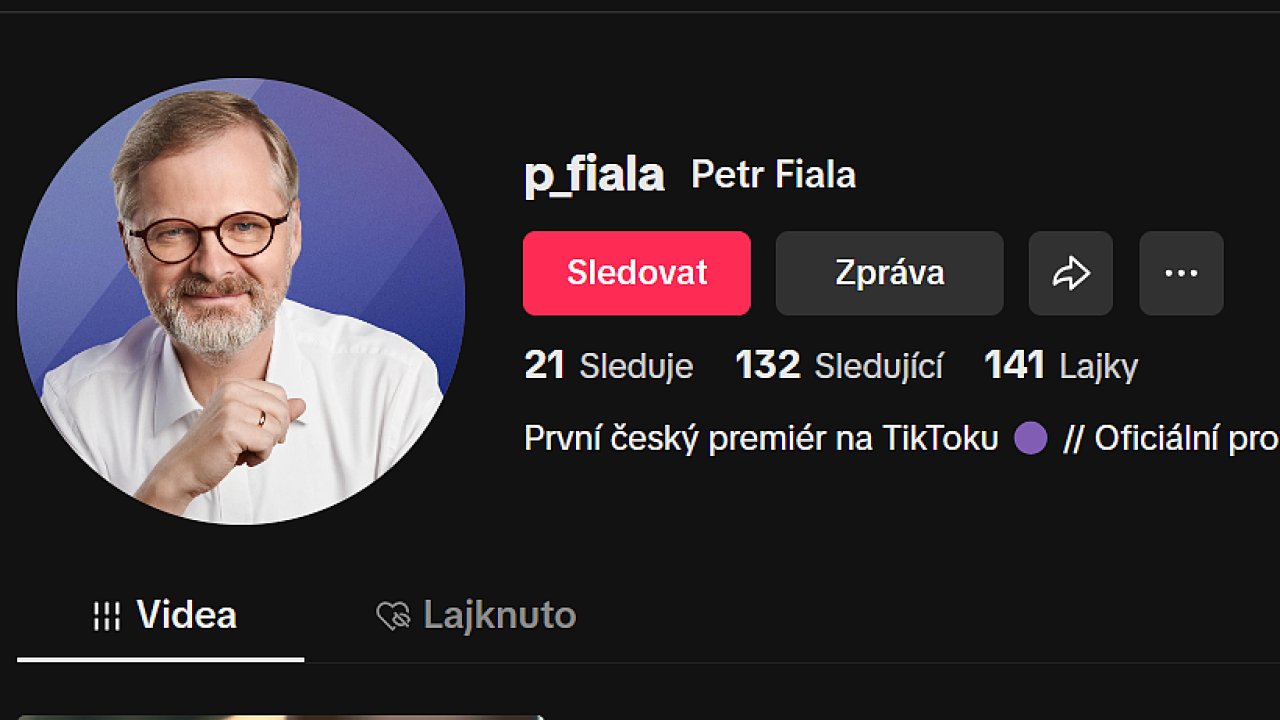 Premir Petr Fiala na sociln sti TikTok