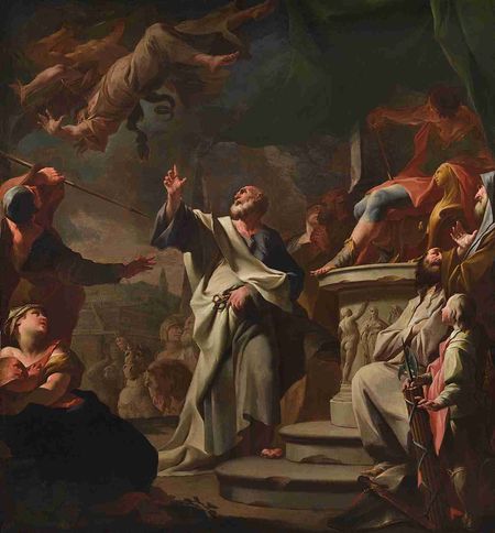Sv. Petr pi souboji se imonem Mgem - Paul Troger