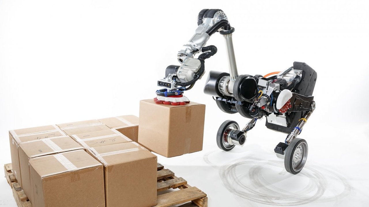 Robot Handle je vhodný hlavnì pro práci v logistice.