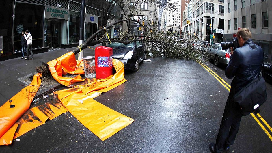 Hurikn Sandy pchal kody v New Yorku
