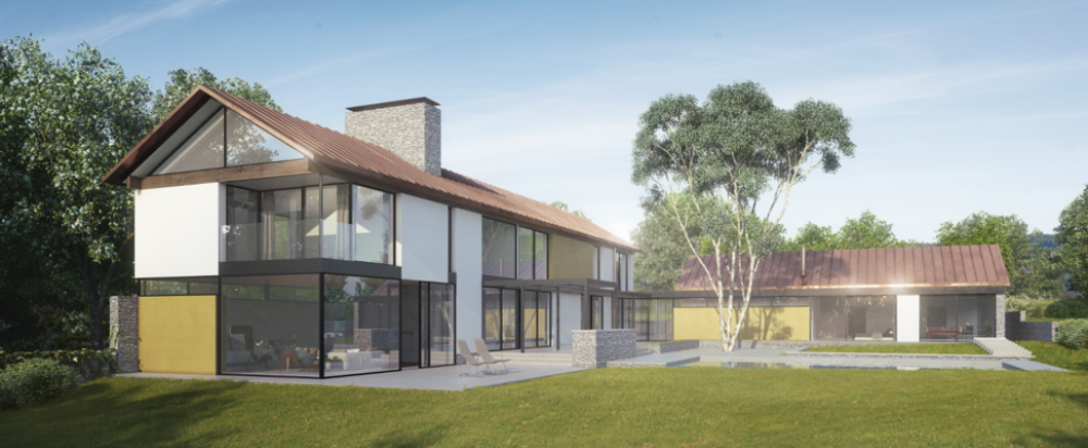 Oaks Prague Kompaktní vila Johna Pardeye skrývá těžké materiály za lehké.