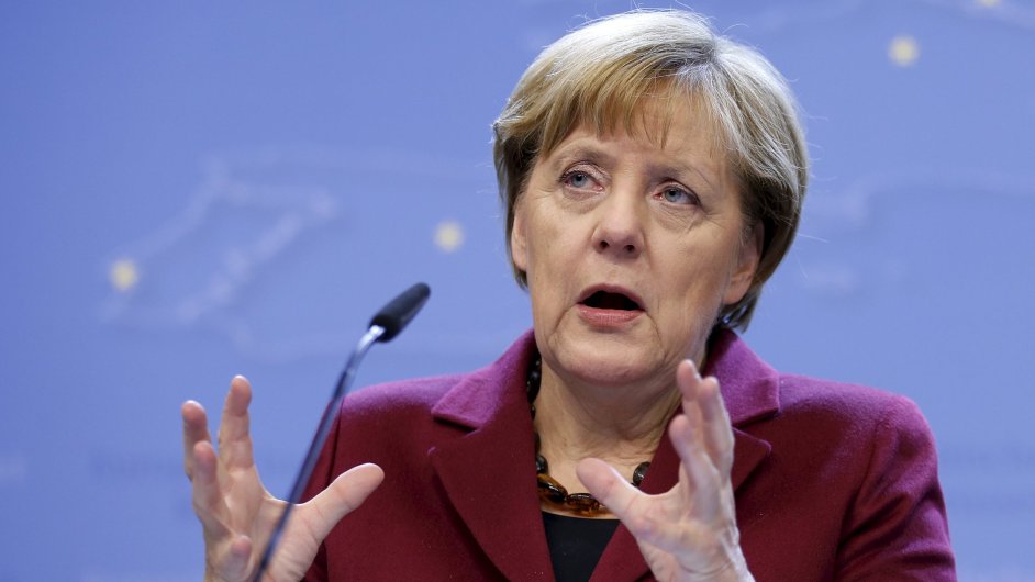 Nmeck kanclka Angela Merkelov na summitu v Bruselu