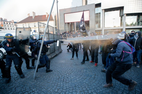 Demonstrace po francouzských volbách, Paříž