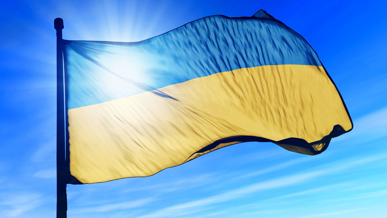 Ukrajina, vlajka, ukrajinsk vlajka