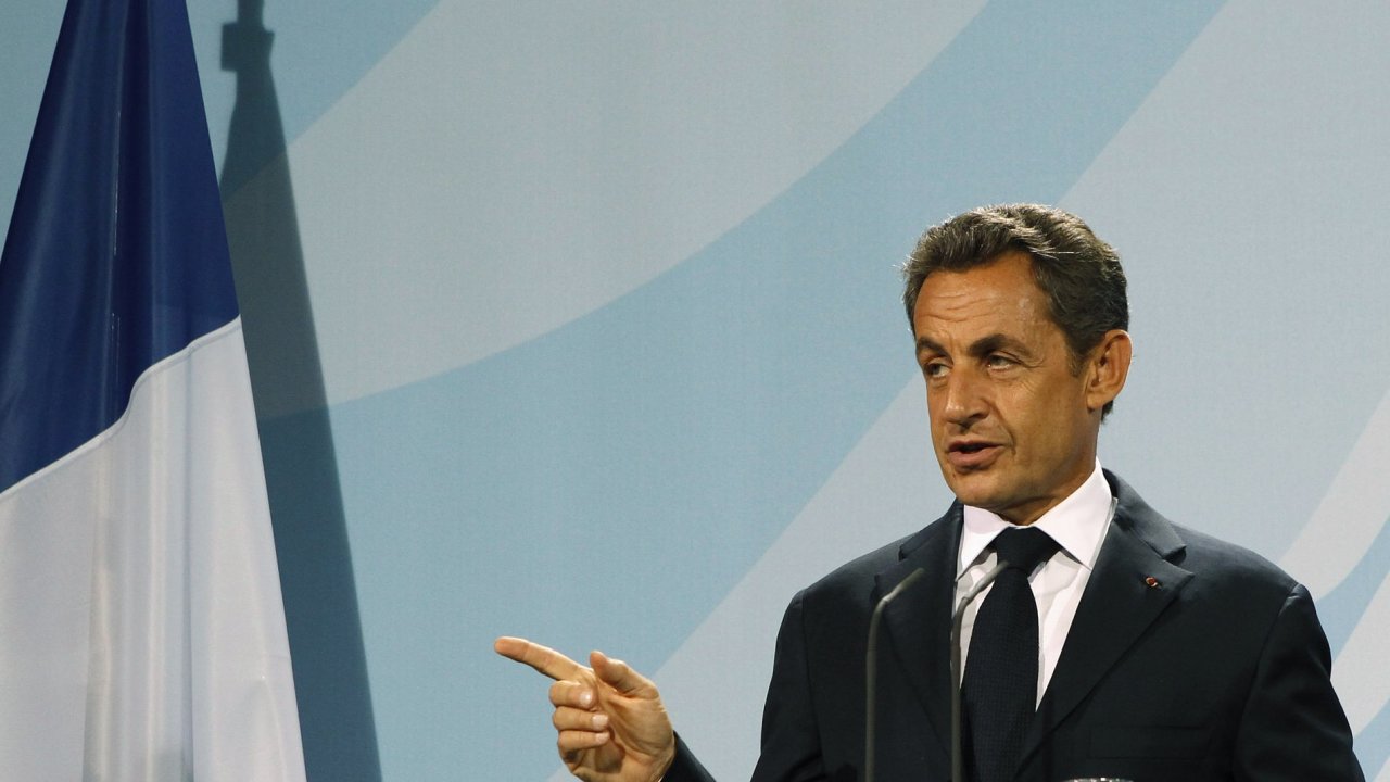 Francouzsk prezident Nicolas Sarkozy na tiskov konferenci v Berln - 9.10.2011