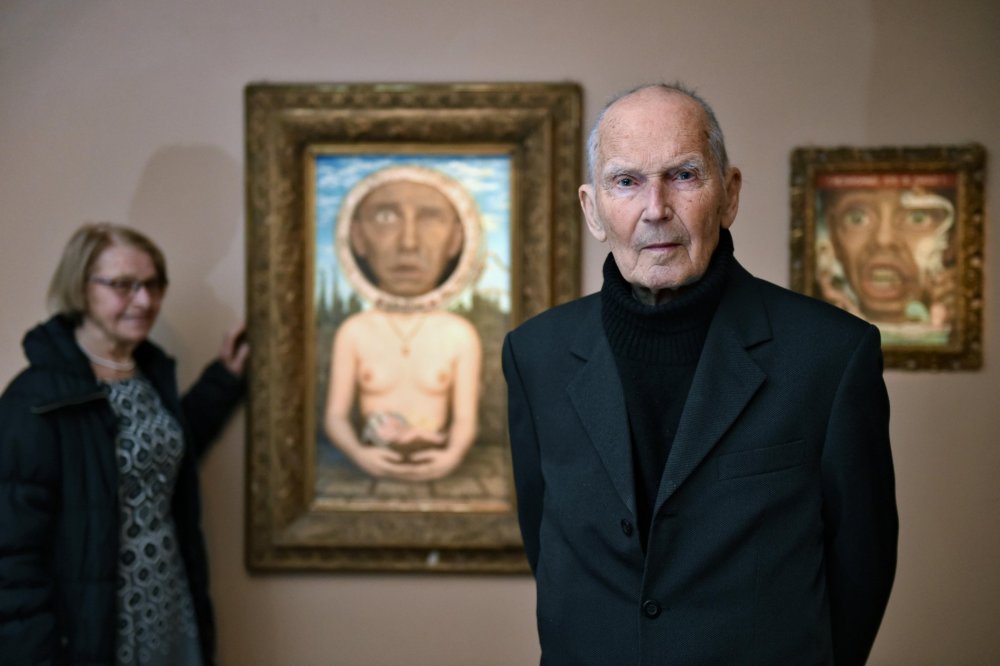 Retrospektivu výtvarníků Pavla Brázdy (na snímku vpravo) a Věry Novákové, kteří za komunismu nesměli vystavovat, otevřelo českokrumlovské Egon Schiele Art Centrum. Výstava potrvá do 29. října.