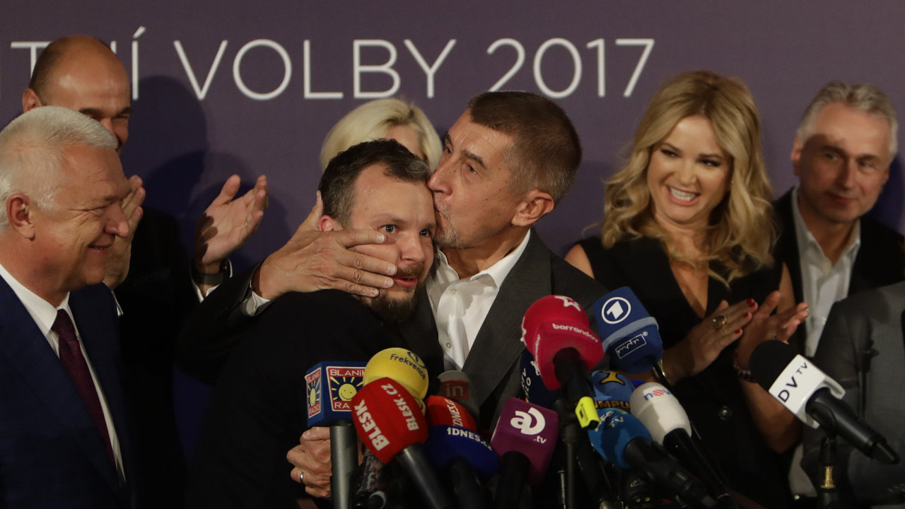 Volby 2017 - ANO - Volebn tb - Radost - Andrej Babi - Marek Prchal