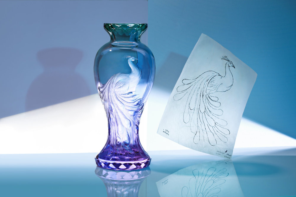 Tomas Lesser, Peacock, Moser Glassworks