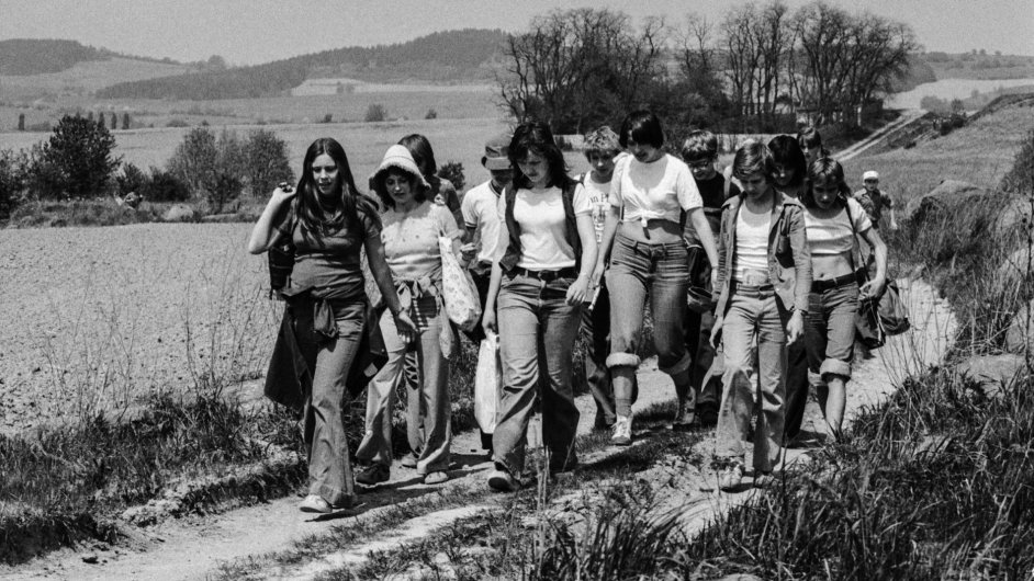 Turist na trase 11. ronku pochodu Praha-Price (1976)