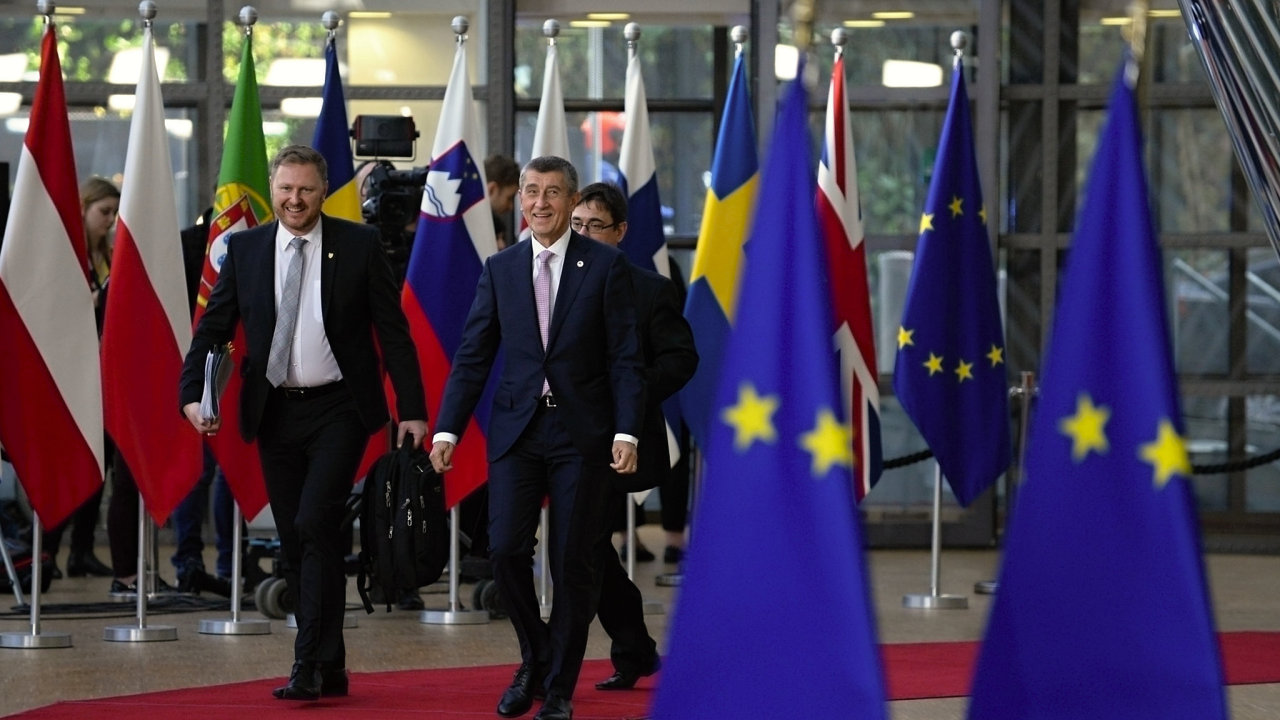 esk premir Andrej Babi pichz na summit EU k brexitu 21. bezna 2019 v Bruselu.