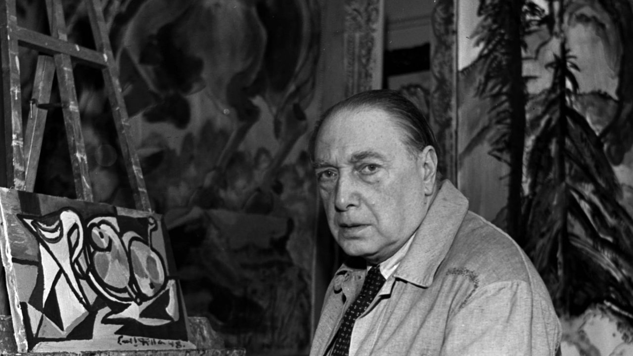 Emil Filla, esk mal a grafik (1882-1953) na snmku z roku 1951.