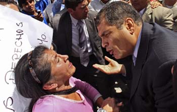 Ekvdor, protesty, policie, armda, Rafael Correa