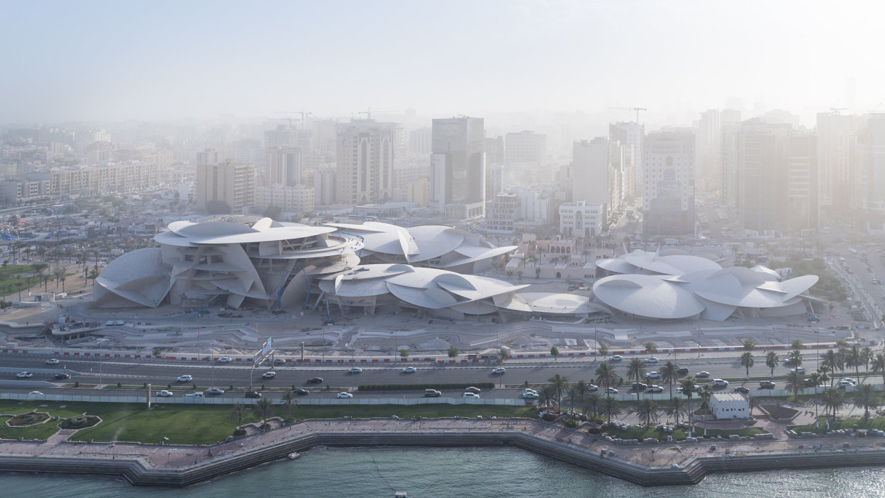 Aerial view of the National Museum of Qatar designed by Jean Nouvel Iwan Baan